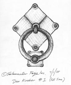 Door Knocker Drawing - the before